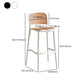 Nordic Plastic Simple Barstool Indoor Tall Stool with Imitation Rattan Seat Clearhalo 'Bar Furniture' 'Bar Stools' 'bar_stools' 'furn' 'furn_bar_stools' 'furniture_bar_stools' 'Kitchen & Dining Furniture' 'kitchen&dining_furn' 'kitchen' 'kitchen_furn' Furniture' 4289889