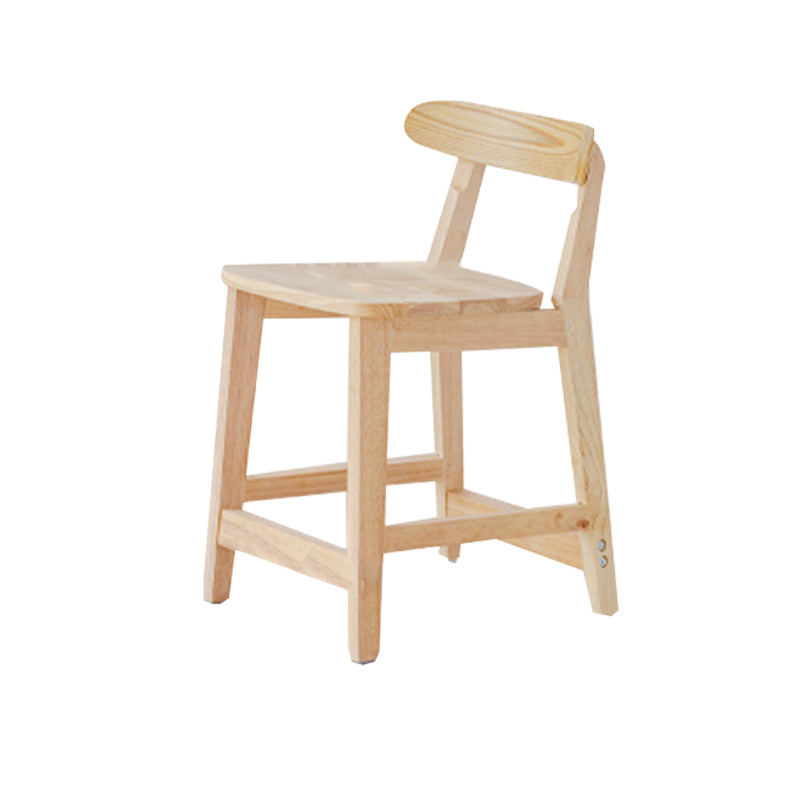 Industrial Wood Low Back Barstool Simple Indoor Tall Stool with Square Seat 1 Piece Short Stool(18"H) Clearhalo 'Bar Furniture' 'Bar Stools' 'bar_stools' 'furn' 'furn_bar_stools' 'furniture_bar_stools' 'Kitchen & Dining Furniture' 'kitchen&dining_furn' 'kitchen' 'kitchen_furn' Furniture' 4289893