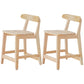 Industrial Wood Low Back Barstool Simple Indoor Tall Stool with Square Seat 2 Piece Set Short Stool(18"H) Clearhalo 'Bar Furniture' 'Bar Stools' 'bar_stools' 'furn' 'furn_bar_stools' 'furniture_bar_stools' 'Kitchen & Dining Furniture' 'kitchen&dining_furn' 'kitchen' 'kitchen_furn' Furniture' 4289895