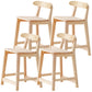 Industrial Wood Low Back Barstool Simple Indoor Tall Stool with Square Seat 4 Piece Set Short Stool(20"H) Clearhalo 'Bar Furniture' 'Bar Stools' 'bar_stools' 'furn' 'furn_bar_stools' 'furniture_bar_stools' 'Kitchen & Dining Furniture' 'kitchen&dining_furn' 'kitchen' 'kitchen_furn' Furniture' 4289896