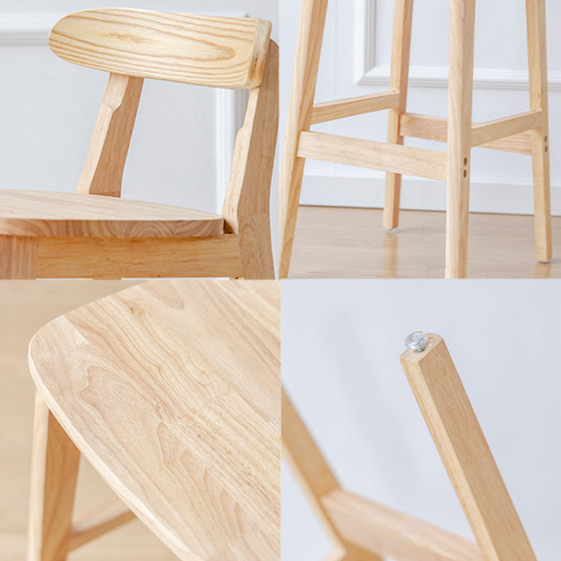 Industrial Wood Low Back Barstool Simple Indoor Tall Stool with Square Seat Clearhalo 'Bar Furniture' 'Bar Stools' 'bar_stools' 'furn' 'furn_bar_stools' 'furniture_bar_stools' 'Kitchen & Dining Furniture' 'kitchen&dining_furn' 'kitchen' 'kitchen_furn' Furniture' 4289897