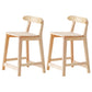 Industrial Wood Low Back Barstool Simple Indoor Tall Stool with Square Seat 2 Piece Set Short Stool(20"H) Clearhalo 'Bar Furniture' 'Bar Stools' 'bar_stools' 'furn' 'furn_bar_stools' 'furniture_bar_stools' 'Kitchen & Dining Furniture' 'kitchen&dining_furn' 'kitchen' 'kitchen_furn' Furniture' 4289900