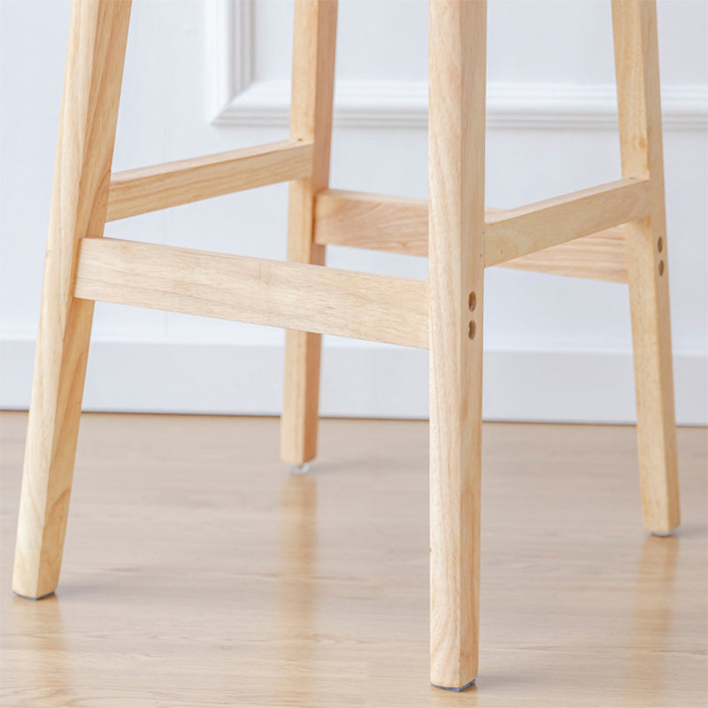 Industrial Wood Low Back Barstool Simple Indoor Tall Stool with Square Seat Clearhalo 'Bar Furniture' 'Bar Stools' 'bar_stools' 'furn' 'furn_bar_stools' 'furniture_bar_stools' 'Kitchen & Dining Furniture' 'kitchen&dining_furn' 'kitchen' 'kitchen_furn' Furniture' 4289902