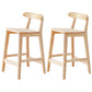 Industrial Wood Low Back Barstool Simple Indoor Tall Stool with Square Seat 2 Piece Set Counter Stool (24"H) Clearhalo 'Bar Furniture' 'Bar Stools' 'bar_stools' 'furn' 'furn_bar_stools' 'furniture_bar_stools' 'Kitchen & Dining Furniture' 'kitchen&dining_furn' 'kitchen' 'kitchen_furn' Furniture' 4289906