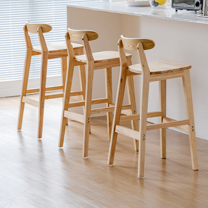 Industrial Wood Low Back Barstool Simple Indoor Tall Stool with Square Seat Clearhalo 'Bar Furniture' 'Bar Stools' 'bar_stools' 'furn' 'furn_bar_stools' 'furniture_bar_stools' 'Kitchen & Dining Furniture' 'kitchen&dining_furn' 'kitchen' 'kitchen_furn' Furniture' 4289911