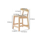 Industrial Wood Low Back Barstool Simple Indoor Tall Stool with Square Seat Clearhalo 'Bar Furniture' 'Bar Stools' 'bar_stools' 'furn' 'furn_bar_stools' 'furniture_bar_stools' 'Kitchen & Dining Furniture' 'kitchen&dining_furn' 'kitchen' 'kitchen_furn' Furniture' 4289919