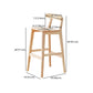 Industrial Wood Low Back Barstool Simple Indoor Tall Stool with Square Seat Clearhalo 'Bar Furniture' 'Bar Stools' 'bar_stools' 'furn' 'furn_bar_stools' 'furniture_bar_stools' 'Kitchen & Dining Furniture' 'kitchen&dining_furn' 'kitchen' 'kitchen_furn' Furniture' 4289922
