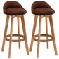 Nordic Wood Swivel Barstool Low Back Indoor Tall Stool with Upholstered Coffee 2 Piece Set Clearhalo 'Bar Furniture' 'Bar Stools' 'bar_stools' 'furn' 'furn_bar_stools' 'furniture_bar_stools' 'Kitchen & Dining Furniture' 'kitchen&dining_furn' 'kitchen' 'kitchen_furn' Furniture' 4289945