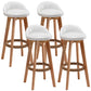 Nordic Wood Swivel Barstool Low Back Indoor Tall Stool with Upholstered White 4 Piece Set Clearhalo 'Bar Furniture' 'Bar Stools' 'bar_stools' 'furn' 'furn_bar_stools' 'furniture_bar_stools' 'Kitchen & Dining Furniture' 'kitchen&dining_furn' 'kitchen' 'kitchen_furn' Furniture' 4289952