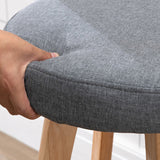 Nordic Wood Low Back Barstool Swivel Indoor Tall Stool with Upholstered Clearhalo 'Bar Furniture' 'Bar Stools' 'bar_stools' 'furn' 'furn_bar_stools' 'furniture_bar_stools' 'Kitchen & Dining Furniture' 'kitchen&dining_furn' 'kitchen' 'kitchen_furn' Furniture' 4289979