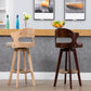 Nordic Wood Low Back Barstool Swivel Indoor Tall Stool with Upholstered Clearhalo 'Bar Furniture' 'Bar Stools' 'bar_stools' 'furn' 'furn_bar_stools' 'furniture_bar_stools' 'Kitchen & Dining Furniture' 'kitchen&dining_furn' 'kitchen' 'kitchen_furn' Furniture' 4289986