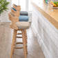 Nordic Wood Low Back Barstool Swivel Indoor Tall Stool with Upholstered Clearhalo 'Bar Furniture' 'Bar Stools' 'bar_stools' 'furn' 'furn_bar_stools' 'furniture_bar_stools' 'Kitchen & Dining Furniture' 'kitchen&dining_furn' 'kitchen' 'kitchen_furn' Furniture' 4289992