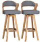 Nordic Wood Low Back Barstool Swivel Indoor Tall Stool with Upholstered Grey 2 Piece Set Clearhalo 'Bar Furniture' 'Bar Stools' 'bar_stools' 'furn' 'furn_bar_stools' 'furniture_bar_stools' 'Kitchen & Dining Furniture' 'kitchen&dining_furn' 'kitchen' 'kitchen_furn' Furniture' 4290001