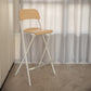 Nordic Steel Simple Folding Barstool 29" H Birch Tall Stool, 1 Piece Wood Clearhalo 'Bar Furniture' 'Bar Stools' 'bar_stools' 'furn' 'furn_bar_stools' 'furniture_bar_stools' 'Kitchen & Dining Furniture' 'kitchen&dining_furn' 'kitchen' 'kitchen_furn' Furniture' 4290034