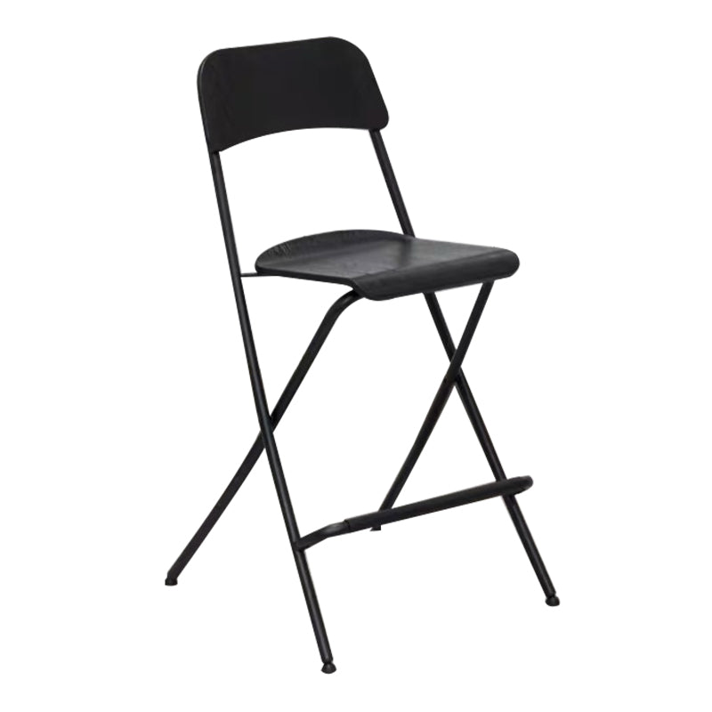 Nordic Steel Simple Folding Barstool 29" H Birch Tall Stool, 1 Piece Clearhalo 'Bar Furniture' 'Bar Stools' 'bar_stools' 'furn' 'furn_bar_stools' 'furniture_bar_stools' 'Kitchen & Dining Furniture' 'kitchen&dining_furn' 'kitchen' 'kitchen_furn' Furniture' 4290040
