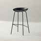 Scandinavian Metal Black Counter Stools Bucket Seat Bar Stools with Footrest Textured Black 1 Piece Clearhalo 'Bar Furniture' 'Bar Stools' 'bar_stools' 'furn' 'furn_bar_stools' 'furniture_bar_stools' 'Kitchen & Dining Furniture' 'kitchen&dining_furn' 'kitchen' 'kitchen_furn' Furniture' 4290054