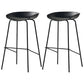Scandinavian Metal Black Counter Stools Bucket Seat Bar Stools with Footrest Textured Black 2 Piece Set Clearhalo 'Bar Furniture' 'Bar Stools' 'bar_stools' 'furn' 'furn_bar_stools' 'furniture_bar_stools' 'Kitchen & Dining Furniture' 'kitchen&dining_furn' 'kitchen' 'kitchen_furn' Furniture' 4290057