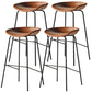 Scandinavian Metal Black Counter Stools Bucket Seat Bar Stools with Footrest Orange 4 Piece Set Clearhalo 'Bar Furniture' 'Bar Stools' 'bar_stools' 'furn' 'furn_bar_stools' 'furniture_bar_stools' 'Kitchen & Dining Furniture' 'kitchen&dining_furn' 'kitchen' 'kitchen_furn' Furniture' 4290059