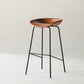Scandinavian Metal Black Counter Stools Bucket Seat Bar Stools with Footrest Orange 1 Piece Clearhalo 'Bar Furniture' 'Bar Stools' 'bar_stools' 'furn' 'furn_bar_stools' 'furniture_bar_stools' 'Kitchen & Dining Furniture' 'kitchen&dining_furn' 'kitchen' 'kitchen_furn' Furniture' 4290061