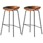 Scandinavian Metal Black Counter Stools Bucket Seat Bar Stools with Footrest Orange 2 Piece Set Clearhalo 'Bar Furniture' 'Bar Stools' 'bar_stools' 'furn' 'furn_bar_stools' 'furniture_bar_stools' 'Kitchen & Dining Furniture' 'kitchen&dining_furn' 'kitchen' 'kitchen_furn' Furniture' 4290063