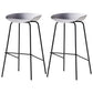 Scandinavian Metal Black Counter Stools Bucket Seat Bar Stools with Footrest White 2 Piece Set Clearhalo 'Bar Furniture' 'Bar Stools' 'bar_stools' 'furn' 'furn_bar_stools' 'furniture_bar_stools' 'Kitchen & Dining Furniture' 'kitchen&dining_furn' 'kitchen' 'kitchen_furn' Furniture' 4290068