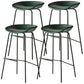 Scandinavian Metal Black Counter Stools Bucket Seat Bar Stools with Footrest Blackish Green 4 Piece Set Clearhalo 'Bar Furniture' 'Bar Stools' 'bar_stools' 'furn' 'furn_bar_stools' 'furniture_bar_stools' 'Kitchen & Dining Furniture' 'kitchen&dining_furn' 'kitchen' 'kitchen_furn' Furniture' 4290070