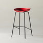 Scandinavian Metal Black Counter Stools Bucket Seat Bar Stools with Footrest Red 1 Piece Clearhalo 'Bar Furniture' 'Bar Stools' 'bar_stools' 'furn' 'furn_bar_stools' 'furniture_bar_stools' 'Kitchen & Dining Furniture' 'kitchen&dining_furn' 'kitchen' 'kitchen_furn' Furniture' 4290074