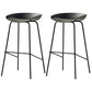 Scandinavian Metal Black Counter Stools Bucket Seat Bar Stools with Footrest Light Gray 2 Piece Set Clearhalo 'Bar Furniture' 'Bar Stools' 'bar_stools' 'furn' 'furn_bar_stools' 'furniture_bar_stools' 'Kitchen & Dining Furniture' 'kitchen&dining_furn' 'kitchen' 'kitchen_furn' Furniture' 4290078