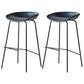 Scandinavian Metal Black Counter Stools Bucket Seat Bar Stools with Footrest Blue 2 Piece Set Clearhalo 'Bar Furniture' 'Bar Stools' 'bar_stools' 'furn' 'furn_bar_stools' 'furniture_bar_stools' 'Kitchen & Dining Furniture' 'kitchen&dining_furn' 'kitchen' 'kitchen_furn' Furniture' 4290081