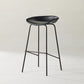 Scandinavian Metal Black Counter Stools Bucket Seat Bar Stools with Footrest Black 1 Piece Clearhalo 'Bar Furniture' 'Bar Stools' 'bar_stools' 'furn' 'furn_bar_stools' 'furniture_bar_stools' 'Kitchen & Dining Furniture' 'kitchen&dining_furn' 'kitchen' 'kitchen_furn' Furniture' 4290083