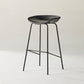 Scandinavian Metal Black Counter Stools Bucket Seat Bar Stools with Footrest Grey 1 Piece Clearhalo 'Bar Furniture' 'Bar Stools' 'bar_stools' 'furn' 'furn_bar_stools' 'furniture_bar_stools' 'Kitchen & Dining Furniture' 'kitchen&dining_furn' 'kitchen' 'kitchen_furn' Furniture' 4290086