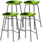 Scandinavian Metal Black Counter Stools Bucket Seat Bar Stools with Footrest Green 4 Piece Set Clearhalo 'Bar Furniture' 'Bar Stools' 'bar_stools' 'furn' 'furn_bar_stools' 'furniture_bar_stools' 'Kitchen & Dining Furniture' 'kitchen&dining_furn' 'kitchen' 'kitchen_furn' Furniture' 4290088