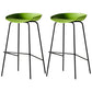 Scandinavian Metal Black Counter Stools Bucket Seat Bar Stools with Footrest Green 2 Piece Set Clearhalo 'Bar Furniture' 'Bar Stools' 'bar_stools' 'furn' 'furn_bar_stools' 'furniture_bar_stools' 'Kitchen & Dining Furniture' 'kitchen&dining_furn' 'kitchen' 'kitchen_furn' Furniture' 4290090