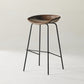 Scandinavian Metal Black Counter Stools Bucket Seat Bar Stools with Footrest Brown 1 Piece Clearhalo 'Bar Furniture' 'Bar Stools' 'bar_stools' 'furn' 'furn_bar_stools' 'furniture_bar_stools' 'Kitchen & Dining Furniture' 'kitchen&dining_furn' 'kitchen' 'kitchen_furn' Furniture' 4290092