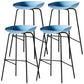Scandinavian Metal Black Counter Stools Bucket Seat Bar Stools with Footrest Sky Blue 4 Piece Set Clearhalo 'Bar Furniture' 'Bar Stools' 'bar_stools' 'furn' 'furn_bar_stools' 'furniture_bar_stools' 'Kitchen & Dining Furniture' 'kitchen&dining_furn' 'kitchen' 'kitchen_furn' Furniture' 4290094