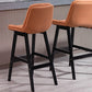Scandinavian Wood Upholstered Counter Stools Low Back Bar Stools with Footrest Clearhalo 'Bar Furniture' 'Bar Stools' 'bar_stools' 'furn' 'furn_bar_stools' 'furniture_bar_stools' 'Kitchen & Dining Furniture' 'kitchen&dining_furn' 'kitchen' 'kitchen_furn' Furniture' 4290102