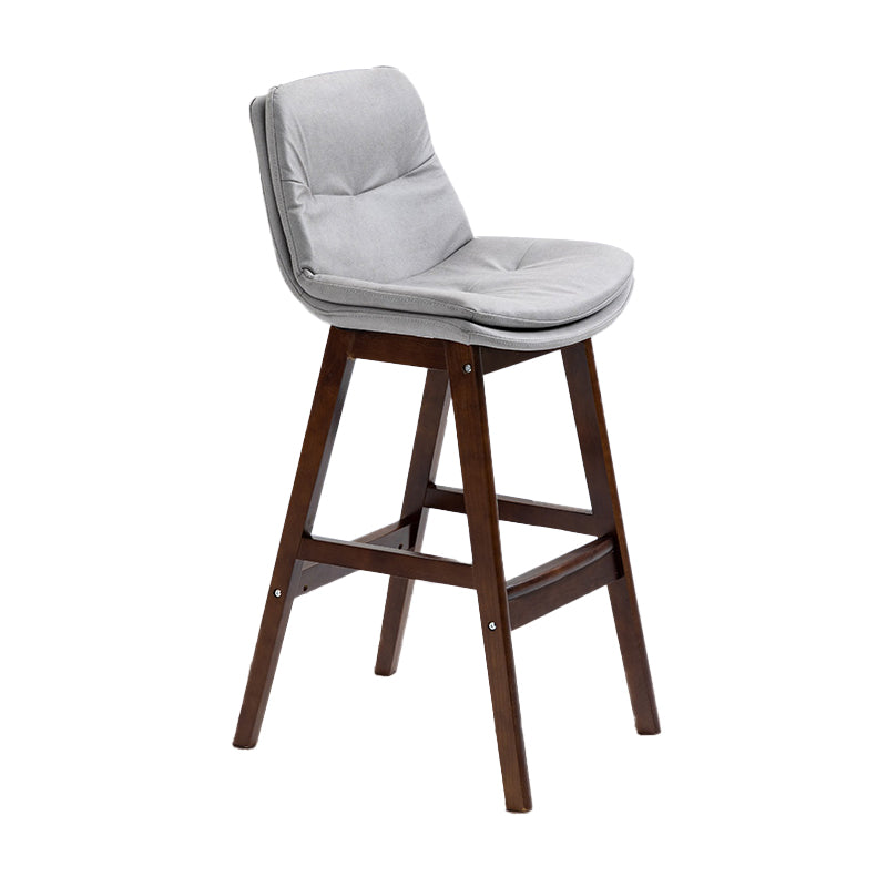 Scandinavian Wood Upholstered Counter Stools Low Back Bar Stools with Footrest Clearhalo 'Bar Furniture' 'Bar Stools' 'bar_stools' 'furn' 'furn_bar_stools' 'furniture_bar_stools' 'Kitchen & Dining Furniture' 'kitchen&dining_furn' 'kitchen' 'kitchen_furn' Furniture' 4290106