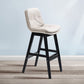 Scandinavian Wood Upholstered Counter Stools Low Back Bar Stools with Footrest White Black 1 Piece Clearhalo 'Bar Furniture' 'Bar Stools' 'bar_stools' 'furn' 'furn_bar_stools' 'furniture_bar_stools' 'Kitchen & Dining Furniture' 'kitchen&dining_furn' 'kitchen' 'kitchen_furn' Furniture' 4290150