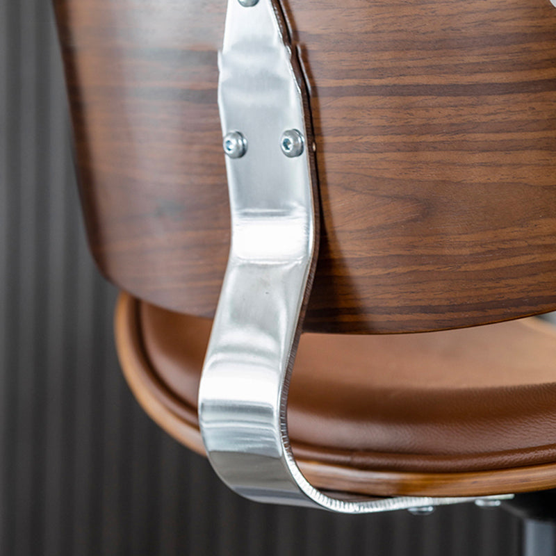 Scandinavian Adjustable Height Swivel Counter Stools Leather Wood Bar Stools (1 Piece) Clearhalo 'Bar Furniture' 'Bar Stools' 'bar_stools' 'furn' 'furn_bar_stools' 'furniture_bar_stools' 'Kitchen & Dining Furniture' 'kitchen&dining_furn' 'kitchen' 'kitchen_furn' Furniture' 4290172