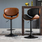 Scandinavian Adjustable Height Swivel Counter Stools Leather Wood Bar Stools (1 Piece) Clearhalo 'Bar Furniture' 'Bar Stools' 'bar_stools' 'furn' 'furn_bar_stools' 'furniture_bar_stools' 'Kitchen & Dining Furniture' 'kitchen&dining_furn' 'kitchen' 'kitchen_furn' Furniture' 4290177