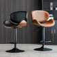 Scandinavian Adjustable Height Swivel Counter Stools Leather Wood Bar Stools (1 Piece) Clearhalo 'Bar Furniture' 'Bar Stools' 'bar_stools' 'furn' 'furn_bar_stools' 'furniture_bar_stools' 'Kitchen & Dining Furniture' 'kitchen&dining_furn' 'kitchen' 'kitchen_furn' Furniture' 4290178