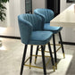 Scandinavian Iron Upholstered Counter Stools Black Low Back Bar Stools with Footrest Clearhalo 'Bar Furniture' 'Bar Stools' 'bar_stools' 'furn' 'furn_bar_stools' 'furniture_bar_stools' 'Kitchen & Dining Furniture' 'kitchen&dining_furn' 'kitchen' 'kitchen_furn' Furniture' 4290180