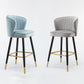 Scandinavian Iron Upholstered Counter Stools Black Low Back Bar Stools with Footrest Clearhalo 'Bar Furniture' 'Bar Stools' 'bar_stools' 'furn' 'furn_bar_stools' 'furniture_bar_stools' 'Kitchen & Dining Furniture' 'kitchen&dining_furn' 'kitchen' 'kitchen_furn' Furniture' 4290183
