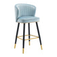 Scandinavian Iron Upholstered Counter Stools Black Low Back Bar Stools with Footrest Clearhalo 'Bar Furniture' 'Bar Stools' 'bar_stools' 'furn' 'furn_bar_stools' 'furniture_bar_stools' 'Kitchen & Dining Furniture' 'kitchen&dining_furn' 'kitchen' 'kitchen_furn' Furniture' 4290188