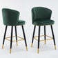 Scandinavian Iron Upholstered Counter Stools Black Low Back Bar Stools with Footrest Clearhalo 'Bar Furniture' 'Bar Stools' 'bar_stools' 'furn' 'furn_bar_stools' 'furniture_bar_stools' 'Kitchen & Dining Furniture' 'kitchen&dining_furn' 'kitchen' 'kitchen_furn' Furniture' 4290197