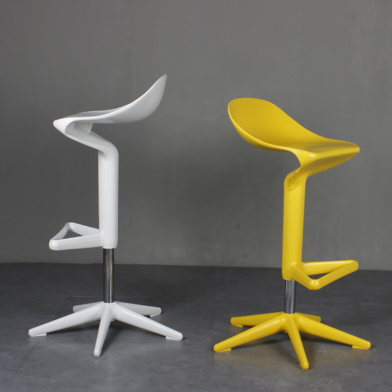 Dinning Room Modern Plastic Barstool Rotating Lifting Macron Bar Stool with Backrests Clearhalo 'Bar Furniture' 'Bar Stools' 'bar_stools' 'furn' 'furn_bar_stools' 'furniture_bar_stools' 'Kitchen & Dining Furniture' 'kitchen&dining_furn' 'kitchen' 'kitchen_furn' Furniture' 4290219