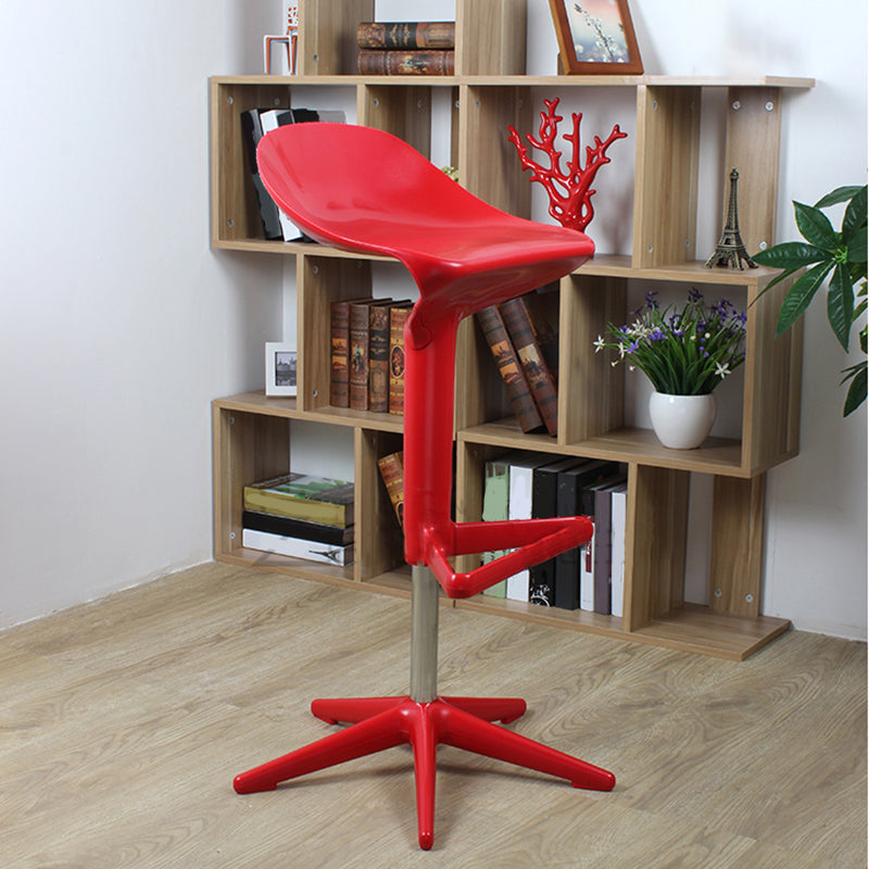 Dinning Room Modern Plastic Barstool Rotating Lifting Macron Bar Stool with Backrests Clearhalo 'Bar Furniture' 'Bar Stools' 'bar_stools' 'furn' 'furn_bar_stools' 'furniture_bar_stools' 'Kitchen & Dining Furniture' 'kitchen&dining_furn' 'kitchen' 'kitchen_furn' Furniture' 4290223