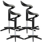 Dinning Room Modern Plastic Barstool Rotating Lifting Macron Bar Stool with Backrests Black 4 Piece Set Clearhalo 'Bar Furniture' 'Bar Stools' 'bar_stools' 'furn' 'furn_bar_stools' 'furniture_bar_stools' 'Kitchen & Dining Furniture' 'kitchen&dining_furn' 'kitchen' 'kitchen_furn' Furniture' 4290236