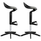 Dinning Room Modern Plastic Barstool Rotating Lifting Macron Bar Stool with Backrests Black 2 Piece Set Clearhalo 'Bar Furniture' 'Bar Stools' 'bar_stools' 'furn' 'furn_bar_stools' 'furniture_bar_stools' 'Kitchen & Dining Furniture' 'kitchen&dining_furn' 'kitchen' 'kitchen_furn' Furniture' 4290238