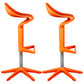 Dinning Room Modern Plastic Barstool Rotating Lifting Macron Bar Stool with Backrests Orange 2 Piece Set Clearhalo 'Bar Furniture' 'Bar Stools' 'bar_stools' 'furn' 'furn_bar_stools' 'furniture_bar_stools' 'Kitchen & Dining Furniture' 'kitchen&dining_furn' 'kitchen' 'kitchen_furn' Furniture' 4290241